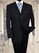 MENS NICE 2PC 3 BUTTON SOLID COLOR NAVY MENS SUIT BY: TESSORI UOMO. SUPER 150'S EXTRA FINE ITALIAN WOOL