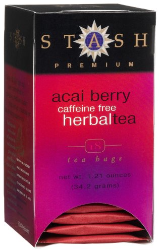 Stash Premium Acai Berry Herbal Tea, Tea Bags, 18-Count Boxes (Pack of 6)