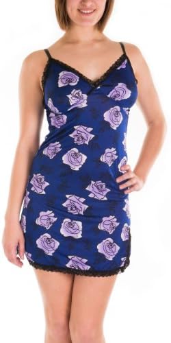 Women's Slim Fit Chemise Nighty with Adjustable Straps