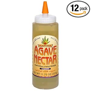 Madhava Pure Organic, Agave Nectar Natural Sweetener, Light, 11.75-Ounce Squeeze Bottles... by Madhava