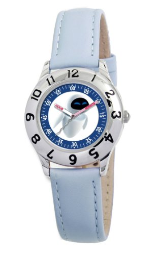 Click To Disney Kids' D057S400 WALL-E Eve Time Teacher Blue Leather Strap Watch Details... Disney Kids' D057S400 WALL-E Eve Time Teacher Blue Leather Strap Watch