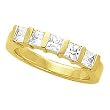 14K Yellow Gold Diamond Five-Stone Anniversary Ring - 1.00 Ct.