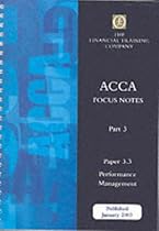 Acca Part 3: Paper 3.3 - Performance Management: Focus Note