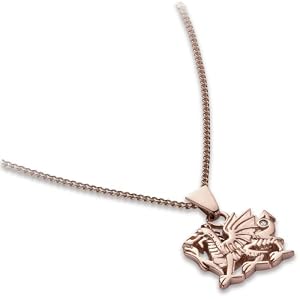Clogau Gold D001 - Colgante unisex de oro rosa (9k) con 1 diamante, 5 cm