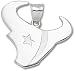 Houston Texans NFL Horn Logo Giant Pendant (Silver)