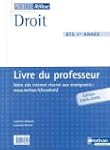 Droit BTS 1e ann�e : Livre du professeur