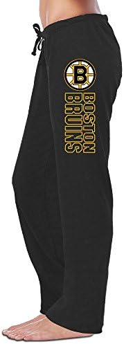 PTCY Women's Running Pants Boston Bruins Custom Made Black Size L