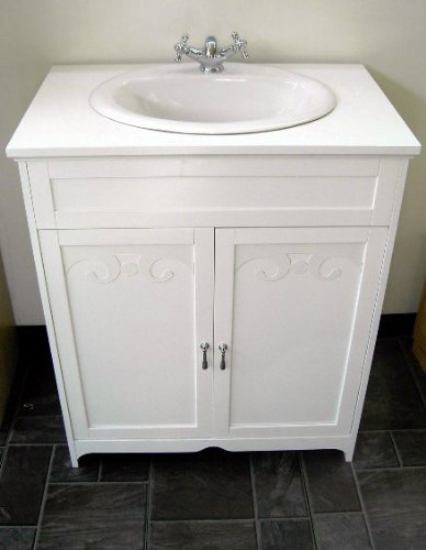 NEW VINTAGE VANITY UNIT WITH CERAMIC SINK