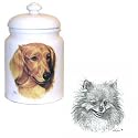 Pomeranian Cookie Jar, Porcelain by Rosalinde