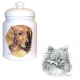 Pomeranian Cookie Jar, Porcelain by Rosalinde