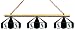 Imperial Chicago White Sox Licensed Three Shade Stained Glass Billiard Table Lamp