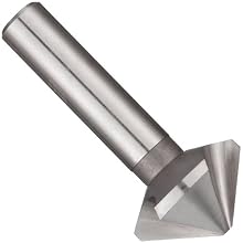 Magafor 435 Series Cobalt Steel Single-End Countersink, Uncoated (Bright) Finish, 3 Flutes, 100 Degrees, Round Shank
