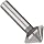 Magafor 435 Series Cobalt Steel Single-End Countersink, Uncoated (Bright) Finish, 3 Flutes, 100 Degrees, Round Shank