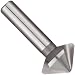 Magafor 435 Series Cobalt Steel Single-End Countersink, Uncoated (Bright) Finish, 3 Flutes, 100 Degrees, Round Shank
