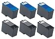 6-Pack (3BK+3C) Series 5 Hi-Yield Remanufactured Ink for M4640 M4646 Dell All-in-One 922 / 942 / 962 / 924 / 964 / 944 Printer