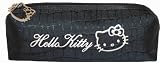 41PXFgUTR3L. SL160  #2: Hello Kitty Rock Chic Black Cosmetic Pencil Case With Silver Kitty Head Zipper Puller