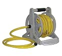 Nelson Ultra-Convenient Lightweight Hose Reel with 1/2-Inch-by-35-Foot Hose and 8-Foot Leader Hose, Yellow/gray #7804