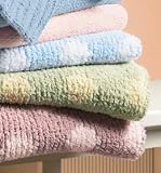 Colorado Trading Crib Clouds Chunky Chenille Polka Dot Baby Blanket - Available in 3 Colors