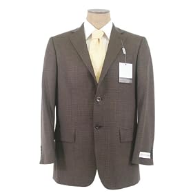 Geoffrey Beene Mens 2 Button Brown Wool Sport Coat Blazer Jacket - Size 40R by Geoffrey Beene