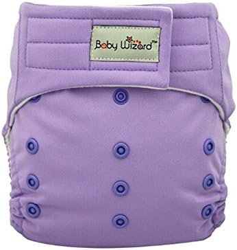 Baby Wizard Bamboo Cloth Diapers, Purple, One Size Newborn to 38+ Pounds