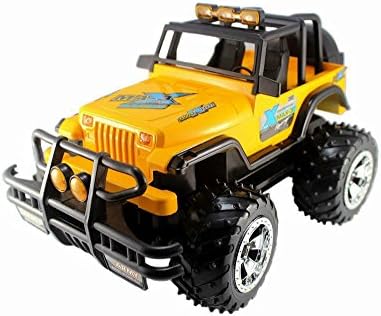 Sevn Jeep Convertible Electric Rc Off-road Truck 1:14 with Working Headlights ,Color Yellow