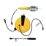 Buy Ace CR-JTW163-30-CM Retractable Cord Reel W trouble Light & Triple Tap 30' 16... by Ace