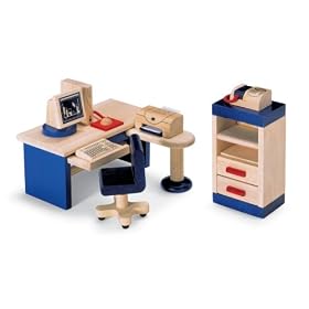 Pintoy Dolls House Wooden Accessory set - Study