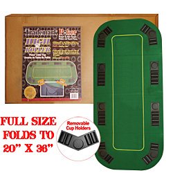 Texas Hold'Em FULL SIZE Folding Table Top - Casino Supplies > Tables > Home & Tournament Use