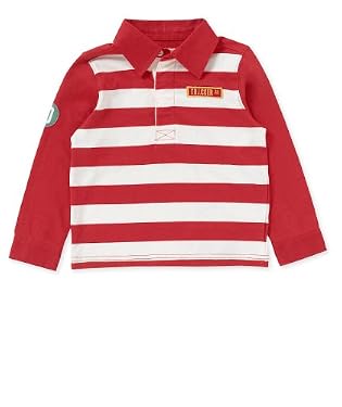 Long Sleeved Red and Cream Rugby Top 