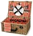 Outdoor Living : Willow Picnic Basket - Terrazo Carrier for four