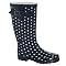 Women's Ditsy Dots Rain Boots - Black/White