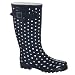 Women's Ditsy Dots Rain Boots - Black/White