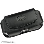 Black Horizontal Leather Pouch For BlackBerry 8130 8120 8100 Pearl Phone Case Cover with Belt Clip Magnetic Closing