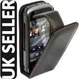 AIO Schwarz PU Leder Tasche II H�lle f�r Nokia 5230 Mit Film