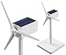 Mini Solar Powered Wind Turbine Model - White ABS