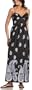 Kensie Women's Paisley Print Silk Maxi Dress,Black Multi,6