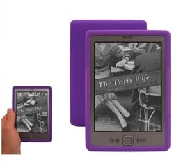 Purple Kindle Silicone Skin Case for Amazon Kindle 4