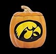 Iowa Hawkeyes Ceramic Pumpkin Treat Jars 8 1/2" H x 7 1/2" Diam. - Iowa