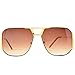 WearMe Pro - Oversized Metal Geometric Vintage Aviator Sunglasses