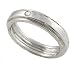 Sterling Silver CZ Beveled Edge Ring