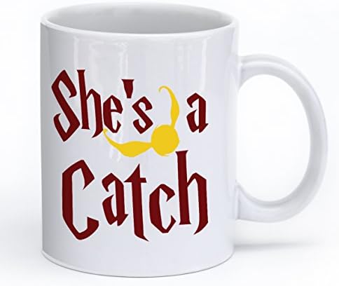 She's a Catch and He's a Keeper - Funny Inspirational Mugs - 11 Oz Coffee Mugs - Couple Mugs