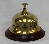 Front Desk Bell on Wood Base: Hotel Service