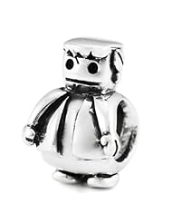 Genuine Ohm Beads (TM) Product. 925 Sterling Silver Cute Frankenstein Threaded European Bead Charm. 100% Satisfaction Guaranteed.
