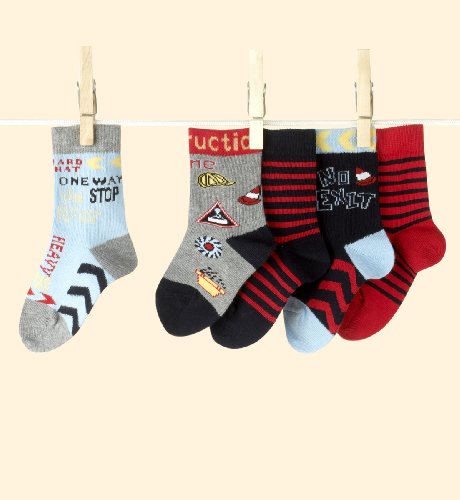 5 Cotton Rich Construction Socks