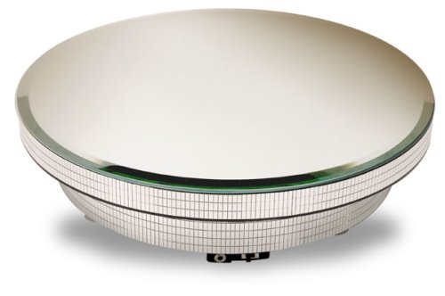 Large Rotating Display Base Has Mirror Top And Will Hold Up To 26 Lbs.