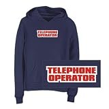 Sweatshirt Woman Navy Blue  Word Telephone Operator  Occupations