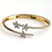 0.35 Carat 14KYG Diamond Flower Bangle