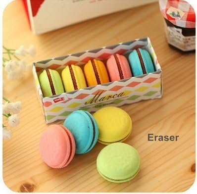 Fun Macaron Shade Rubber Erasers Stationery for kids