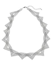 Silver Plated Ball Chain Collar Necklace