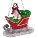 Siberian Husky Dog Sleigh Christmas Ornament